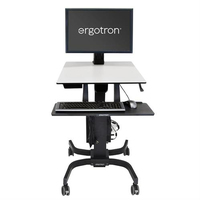 Ergotron WorkFit-C - Single HD Sit-Stand Workstation - Multimedia-Wagen - Schwarz - Grau - 12,7 kg - 76,2 cm (30 Zoll) - 75 x 75,100 x 100,200 x 100,200 x 200 - 360