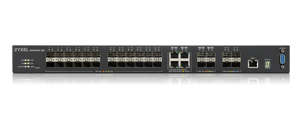 ZyXEL XGS4600-32F - Switch - L3 - managed - 24 x Gigabit SFP + 4 x Kombi-Gigabit-SFP + 4 x 10 Gigabit SFP+
