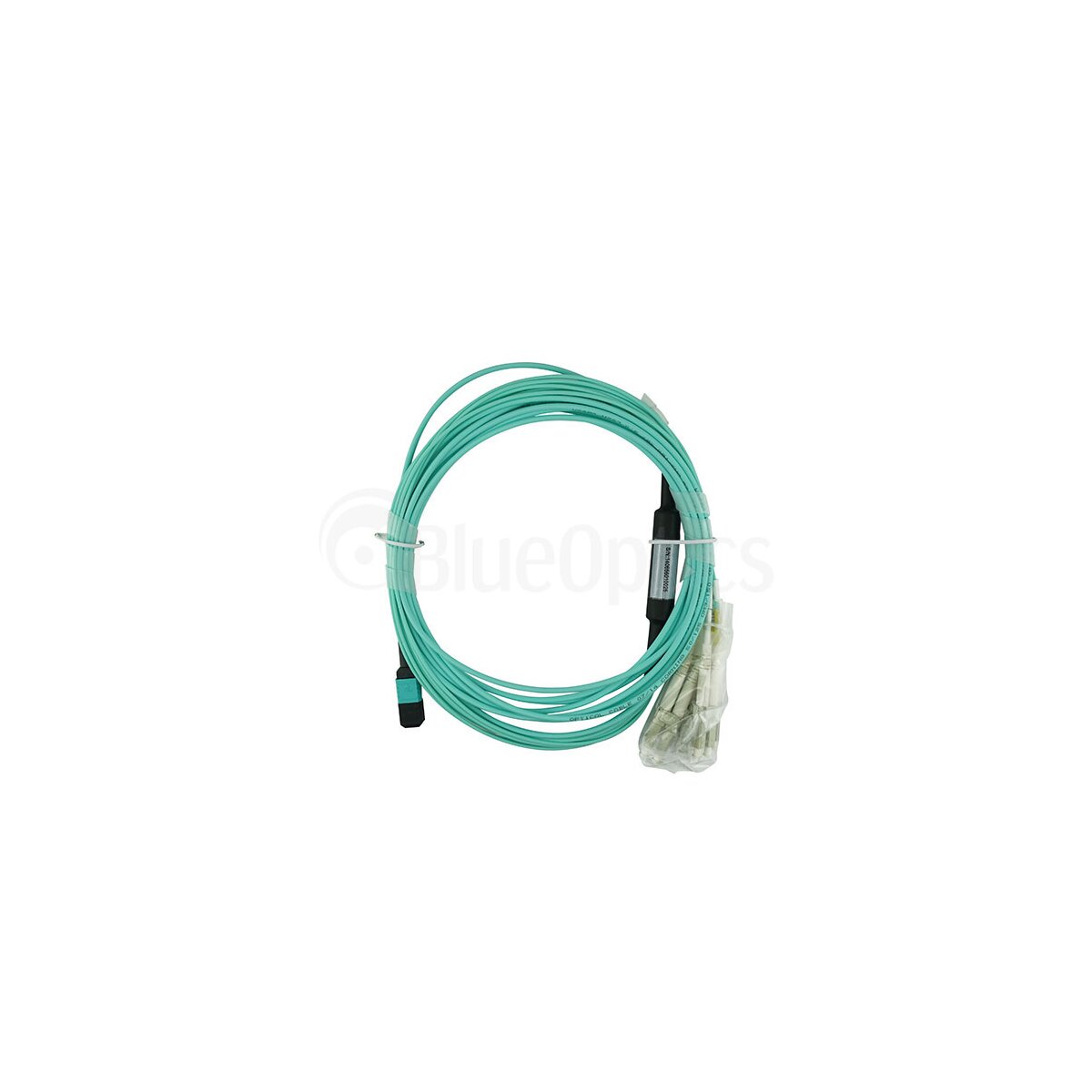 BlueOptics 9380014-1M-BO cavo a fibre ottiche MPO 4x LC OM3 Magenta, Viola