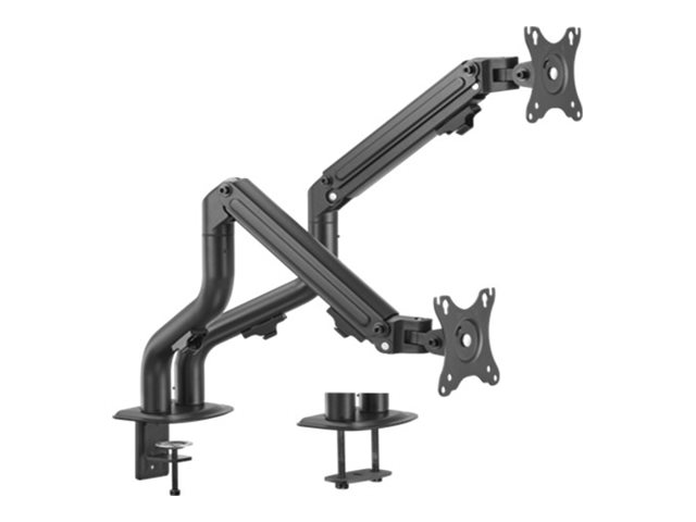 Gembird MA-DA2-02 - Befestigungskit (Tisch-Montagearm) - einstellbar - f�r 2 LCD-/Plasma-Konsolen - tilting, up to 8 kg - Stahl, Aluminium, Kunststoff - Fine Texture Black - Bildschirmgr��e: 43.2-81.3 cm (17-32)