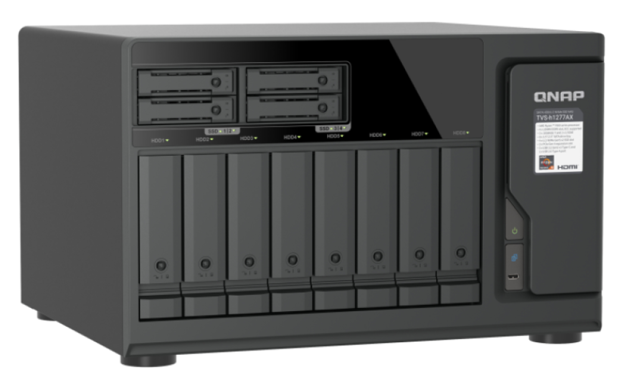QNAP 12-Bay QuTS hero NAS 8 x 3.5 SATA+4 - Storage Server - NAS