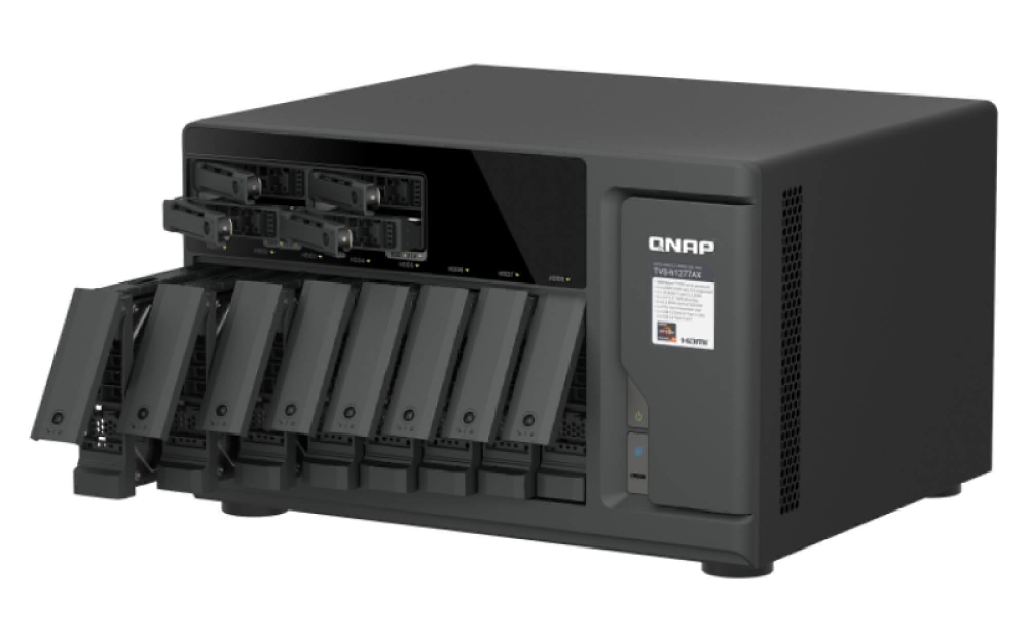 QNAP 12-Bay QuTS hero NAS 8 x 3.5 SATA+4 - Storage Server - NAS