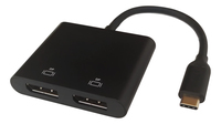 Deltaco USB-C til 2 x Displayport 4K/60Hz HUB - Digital/Daten