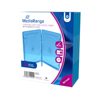 MEDIARANGE BOX38-4-30 - Schmuckschatulle - 4 Disks - Blau - Transparent - Kunststoff - 120 mm - Staubresistent - Kratzresistent