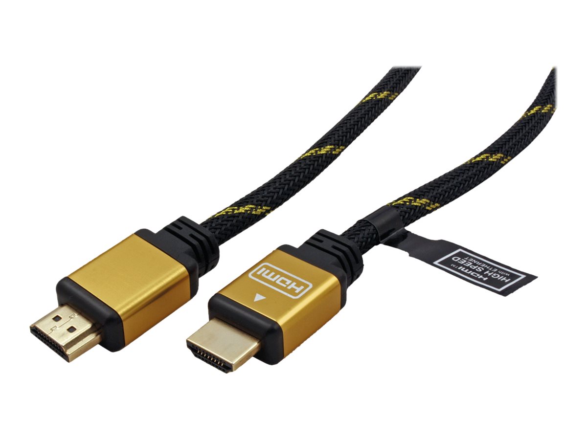 ROLINE 11.04.5500 HDMI cable 1.5 m HDMI Type A (Standard) Black, Gold