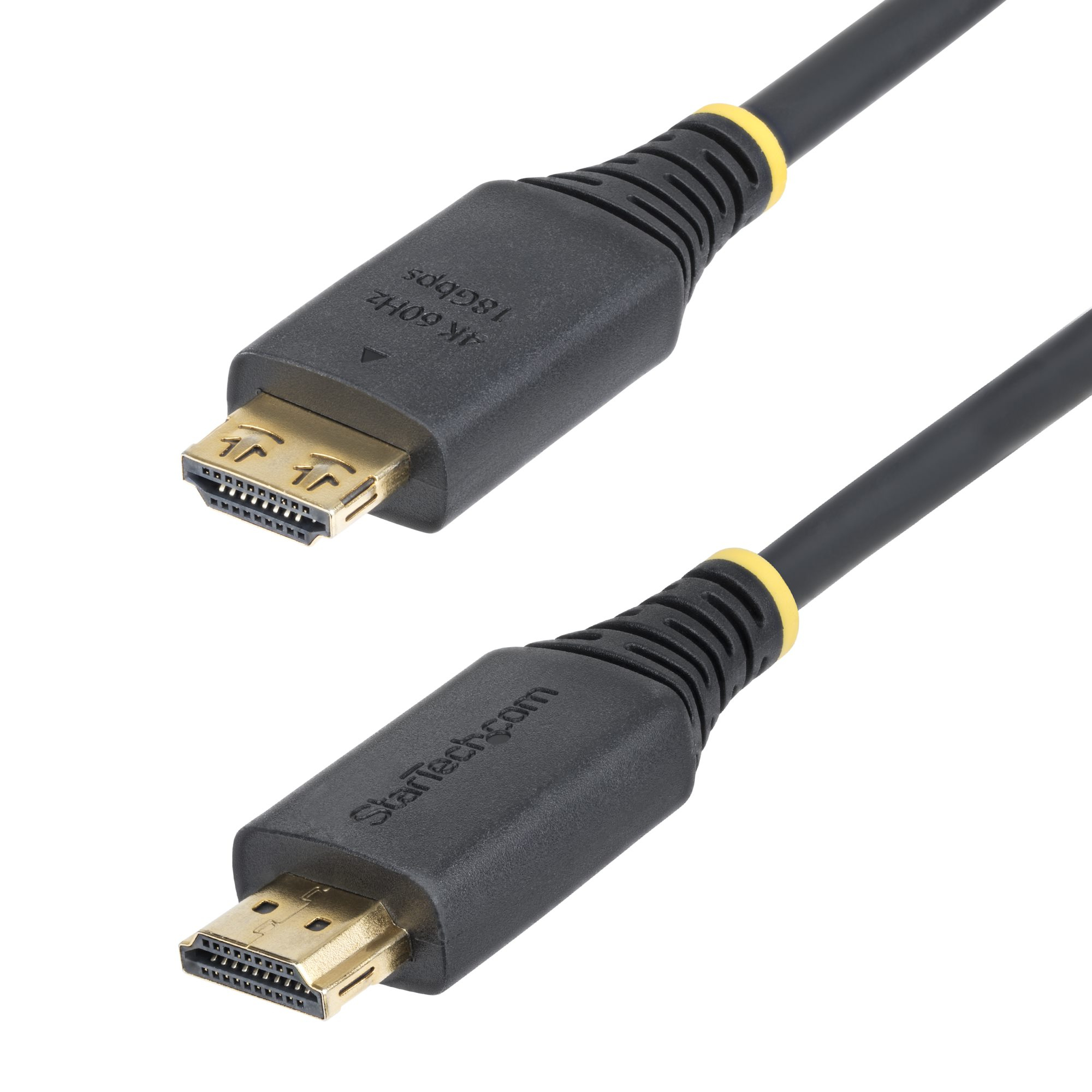StarTech.com C�ble HDMI Haute Vitesse de 50 cm avec Connecteurs � Verrouillage, 4K 60 Hz/1440p 144 Hz, HDR10/HDCP 2.2/ARC, 18 Gbps, C�ble UHD HDMI pour T�l�viseur/Moniteur/�cran, Gaine TPE