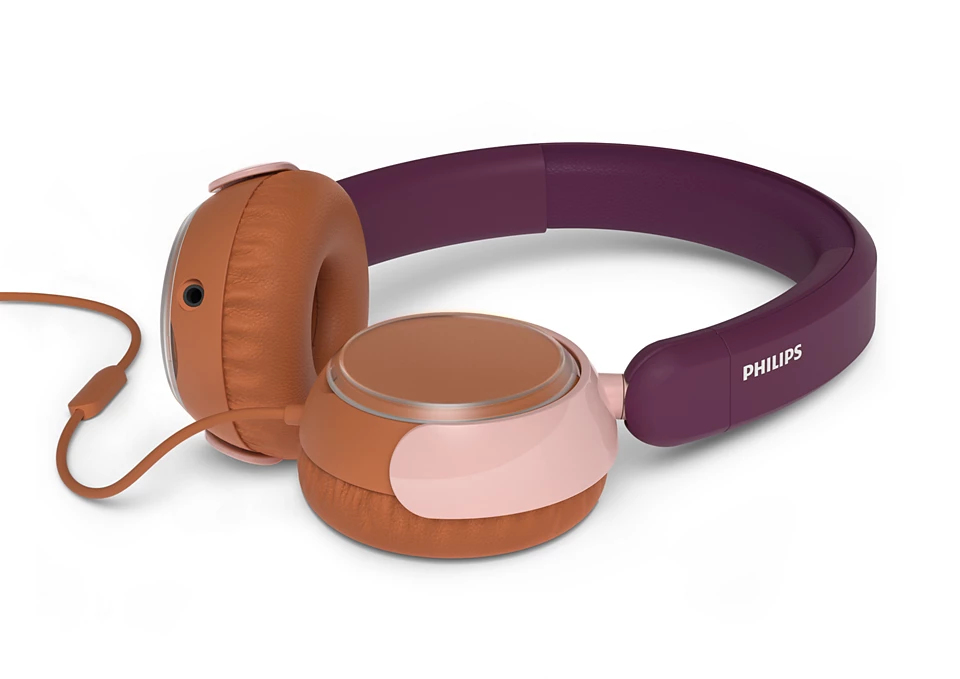 Philips 2000 series TAK2000MP/00 headphones/headset Wired Head-band Calls/Music USB Type-C Orange, Purple, Rose