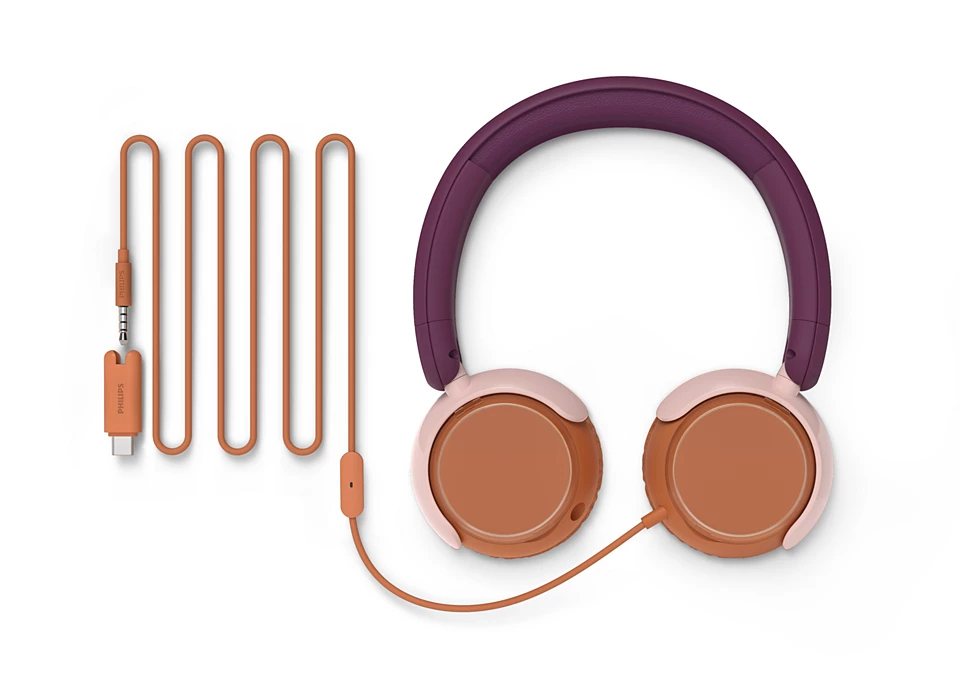 Philips 2000 series TAK2000MP/00 headphones/headset Wired Head-band Calls/Music USB Type-C Orange, Purple, Rose