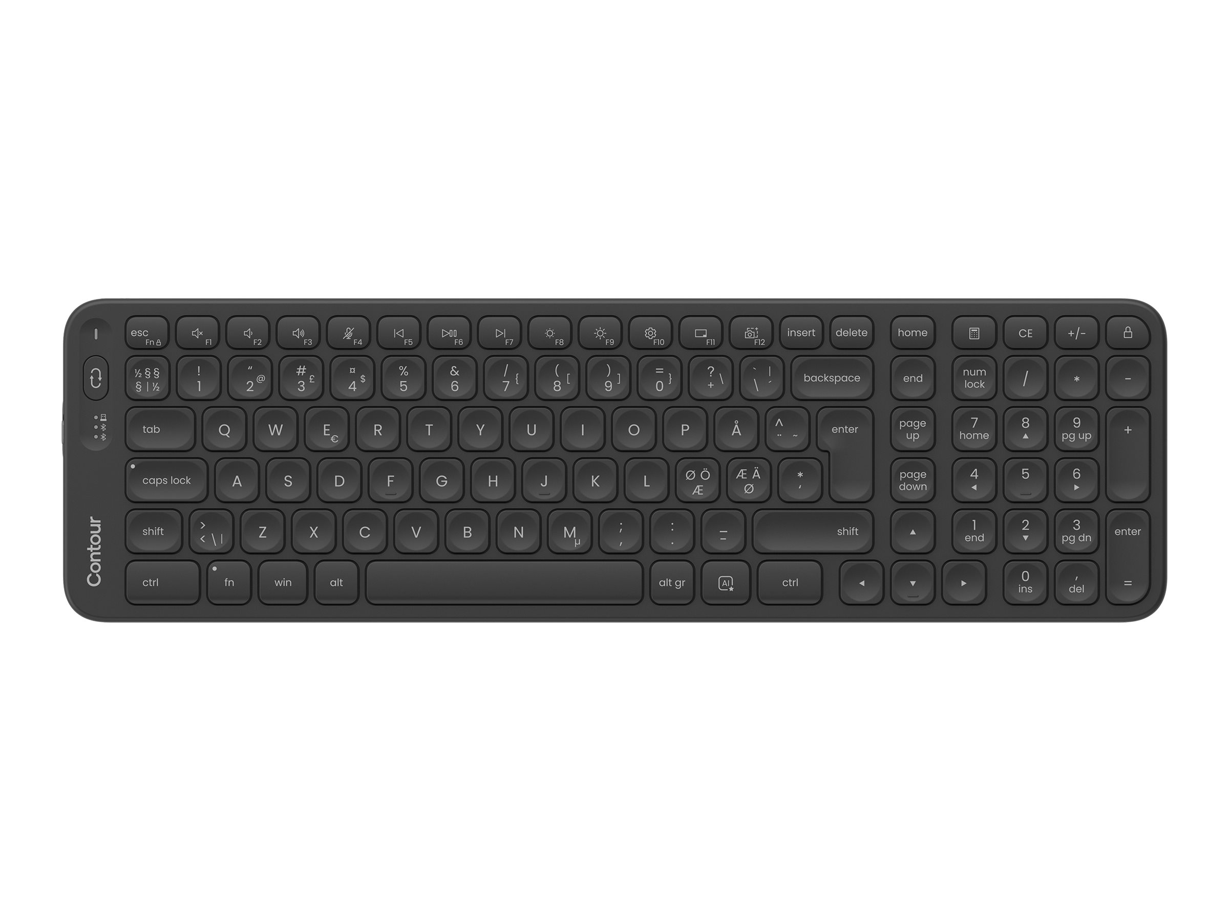 Contour Design Balance clavier Bureau RF sans fil + Bluetooth QWERTY Nordique Noir