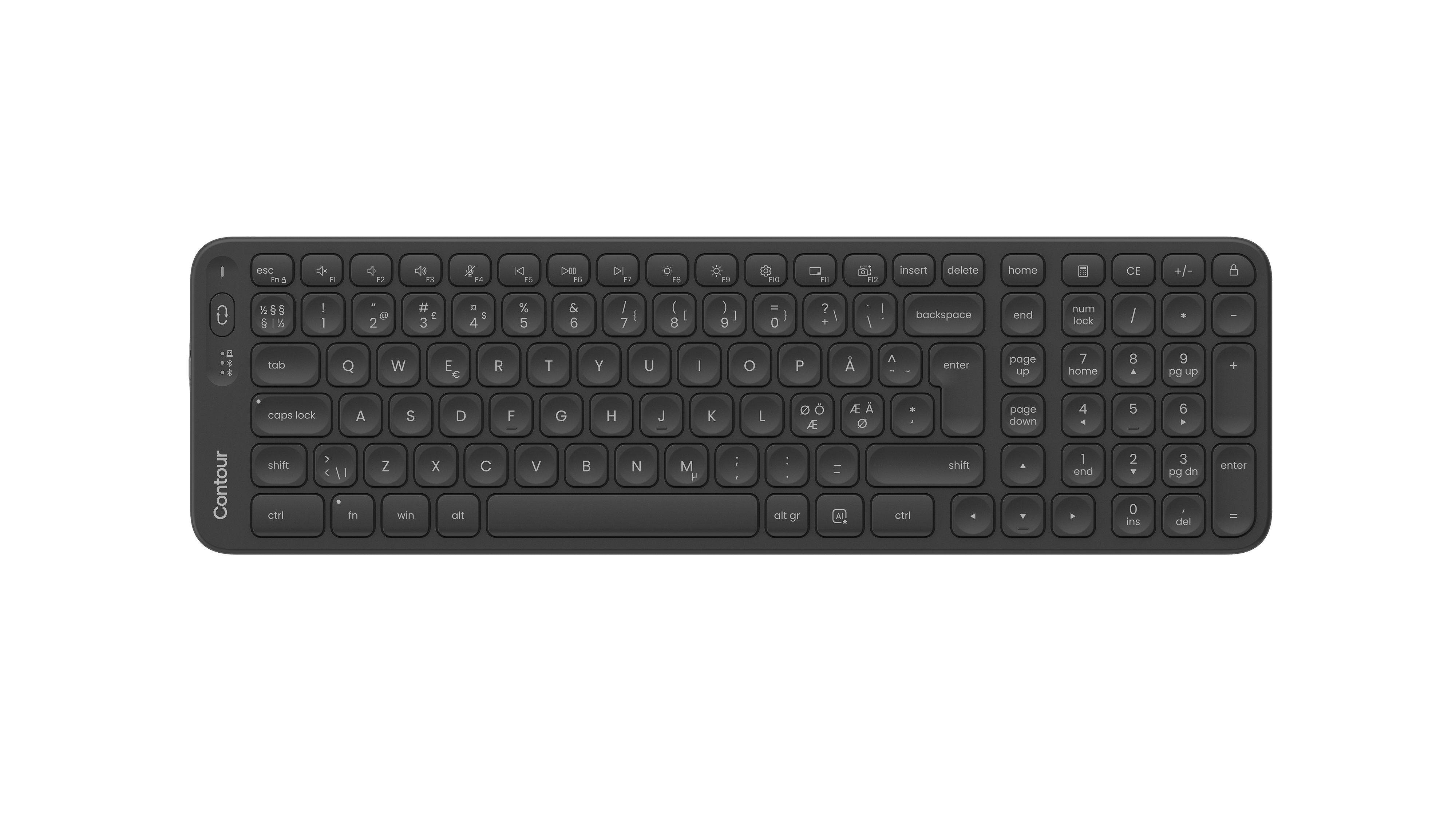 Contour Design Balance tastiera Ufficio RF senza fili + Bluetooth QWERTY Nordic Nero
