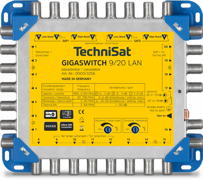 TechniSat GigaSwitch 9/20 LAN satellite multiswitch 9 inputs 20 outputs