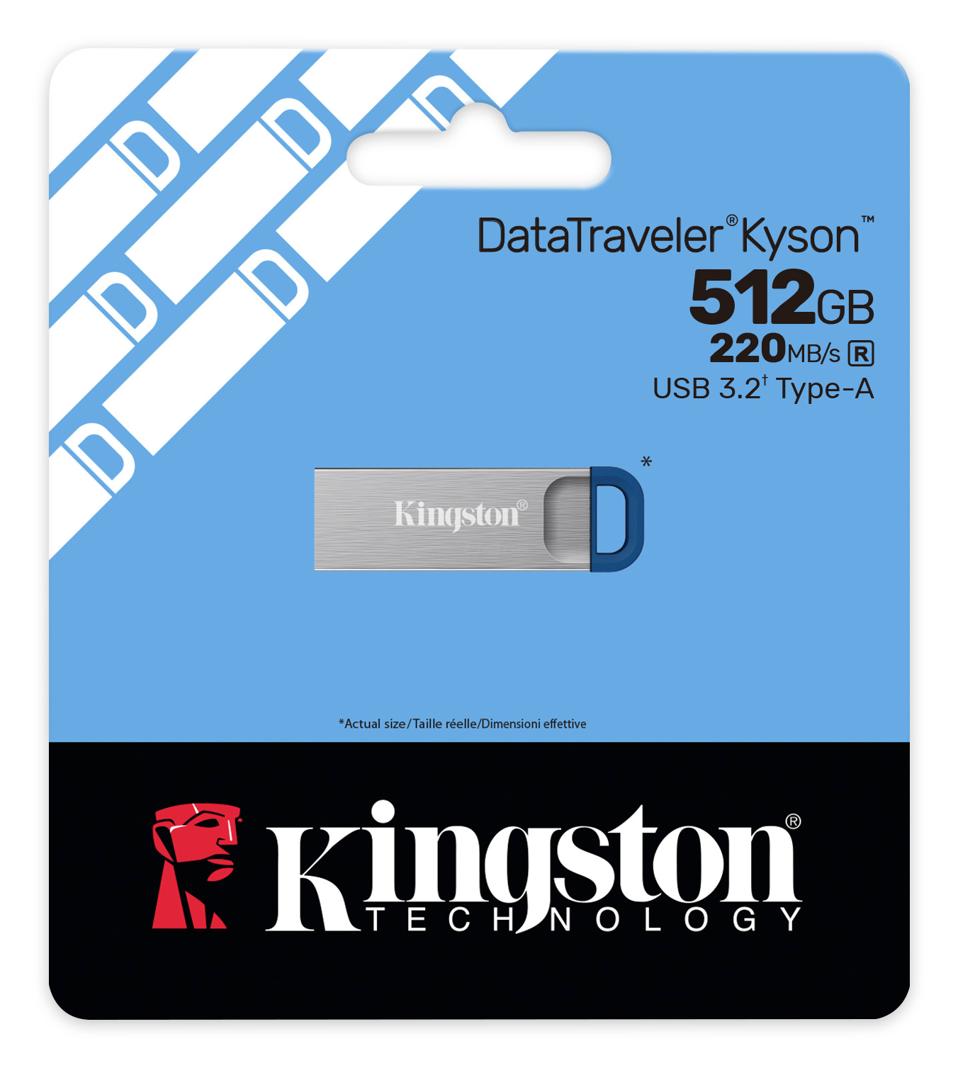 Kingston Technology DataTraveler 512 Go Kyson USB 3.2 Gen 1 en m�tal, jusqu� 220 Mo/s