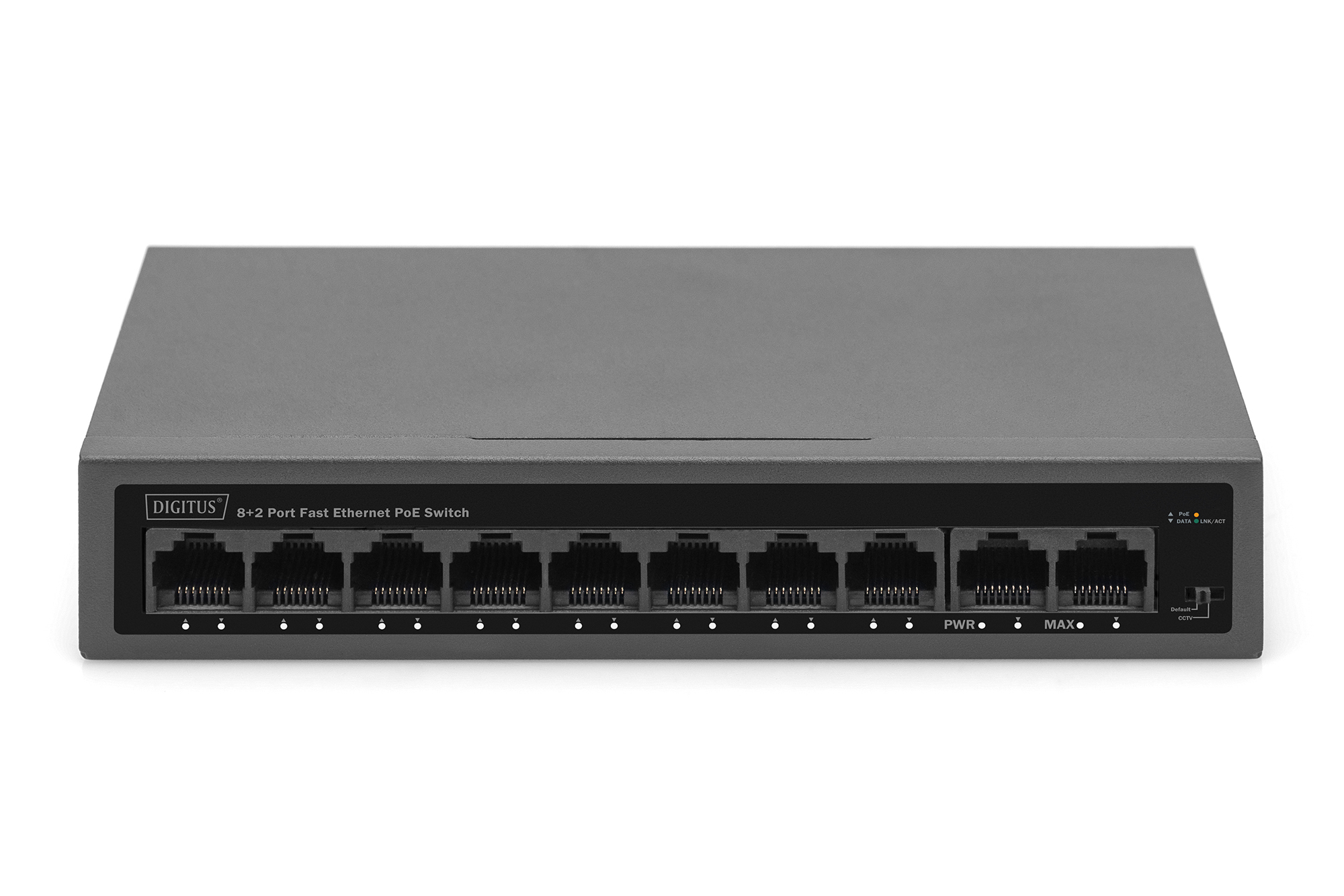 DIGITUS 8+2 Port FE PoE Switch