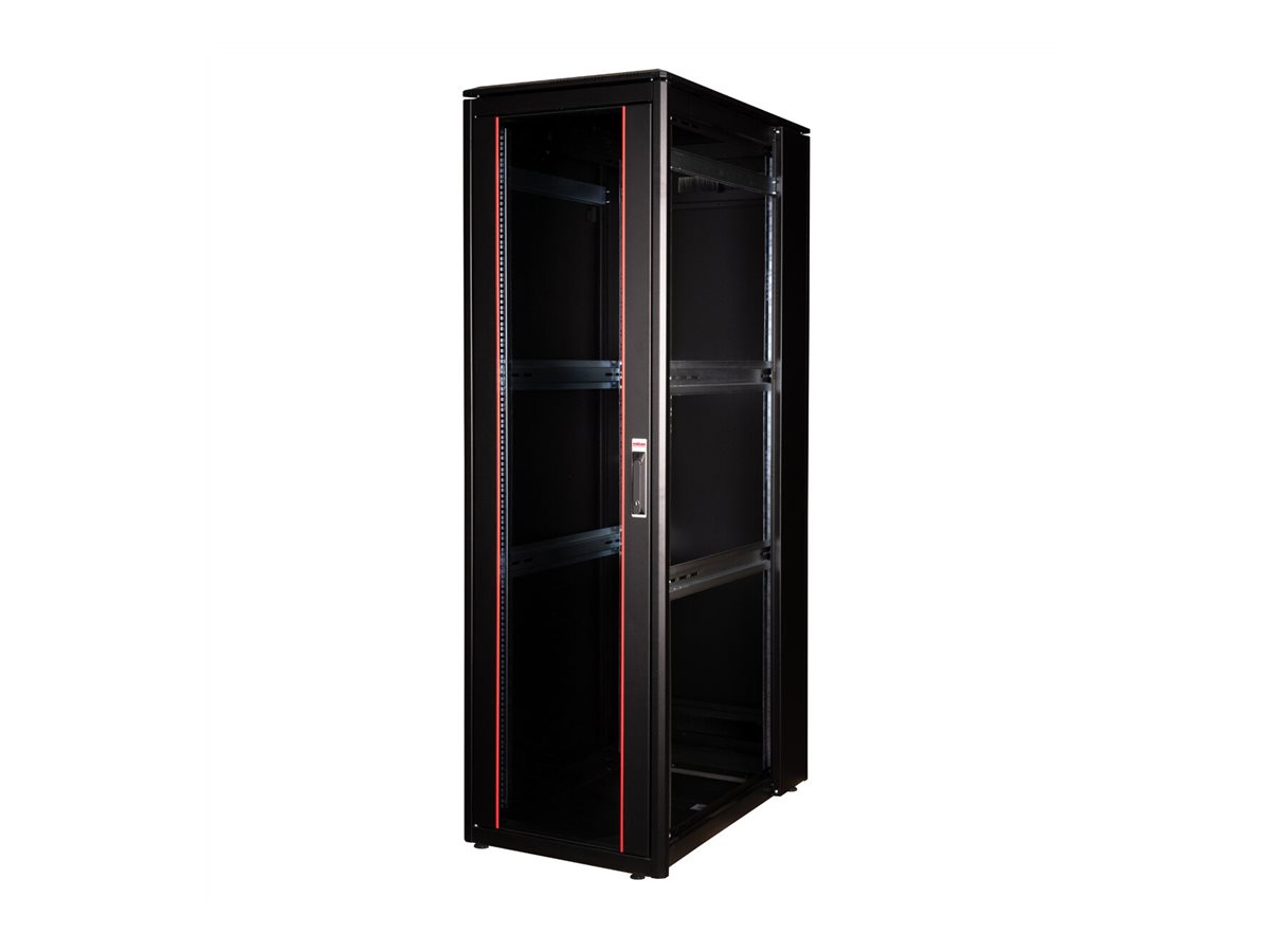 ROLINE Pro - Schrank Netzwerkschrank - RAL 9005, Jet Black - 42HE - 48.3 cm (19)