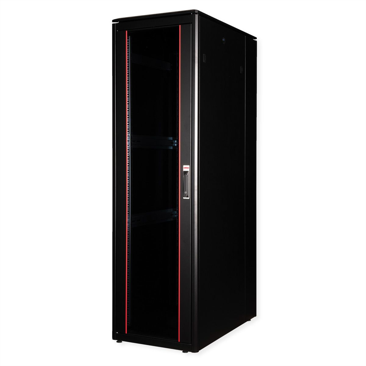 ROLINE Pro - Schrank Netzwerkschrank - RAL 9005, Jet Black - 42HE - 48.3 cm (19)