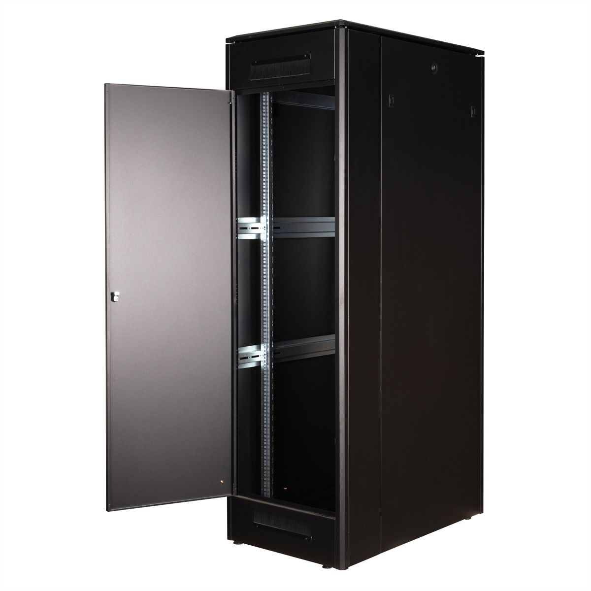 ROLINE Pro - Schrank Netzwerkschrank - RAL 9005, Jet Black - 42HE - 48.3 cm (19)