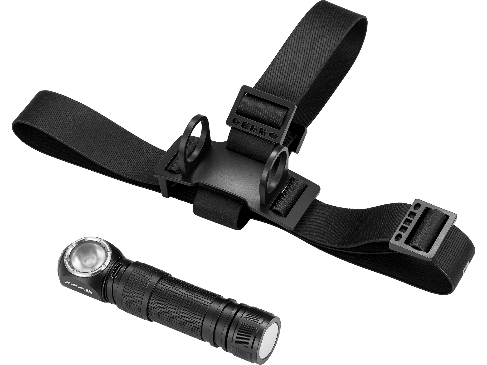 Sandberg 421-36 torcia Nero Torcia a fascia LED
