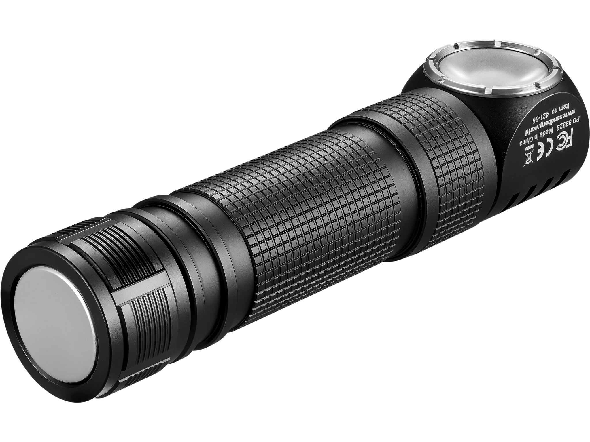 Sandberg 421-36 torcia Nero Torcia a fascia LED