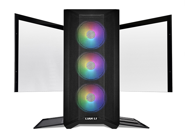Lian Li LANCOOL II MESH RGB - Midi Tower - PC - Schwarz - Transparent - ATX - EATX - ITX - micro ATX - Netz - Stahl - Gehärtetes Glas - Multi