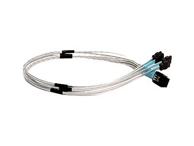 Supermicro IPASS to 4 SATA Cross-over Cable, 50cm, Pb-free c�ble SATA 0,5 m Argent