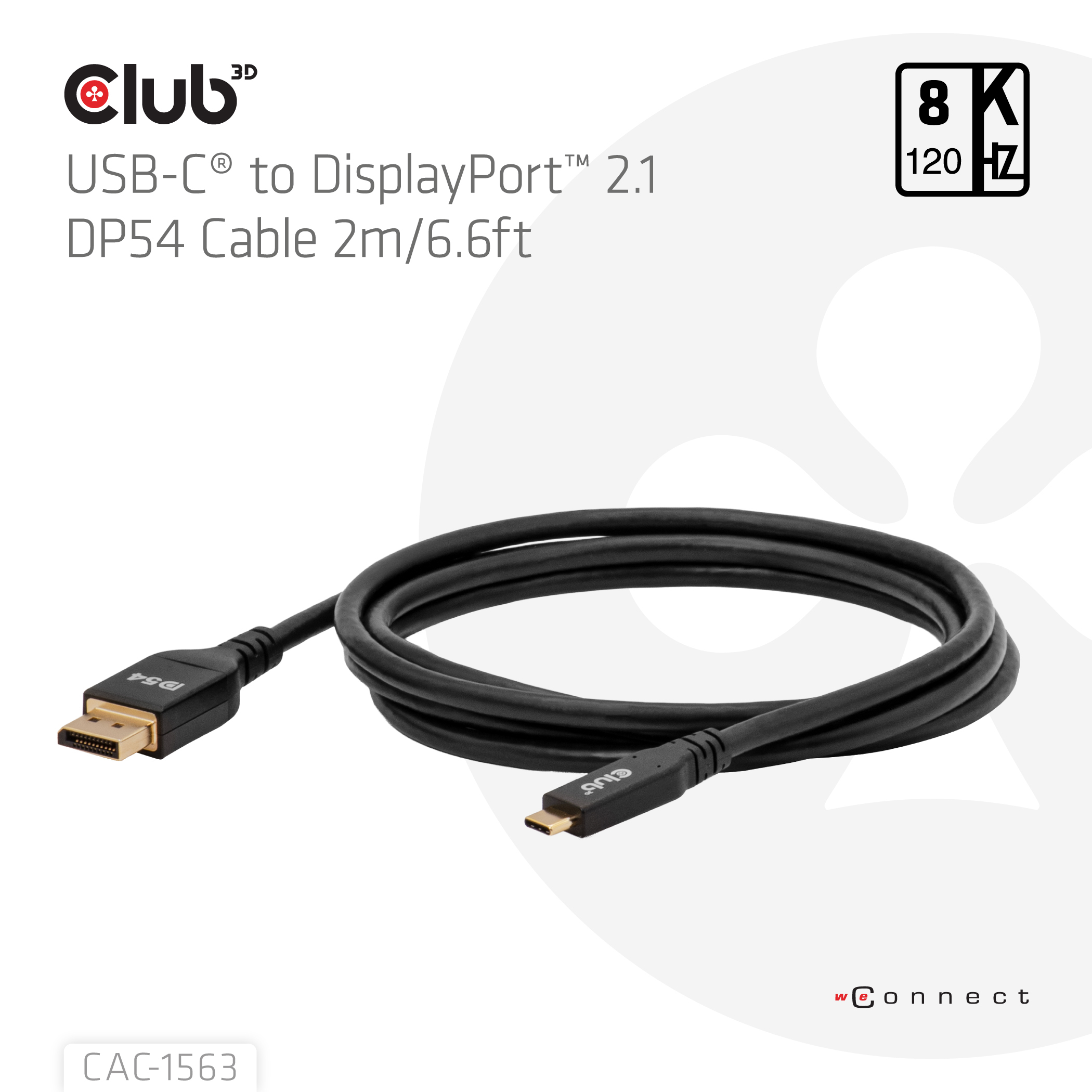 CLUB3D CAC-1563 video cable adapter 2 m DisplayPort
