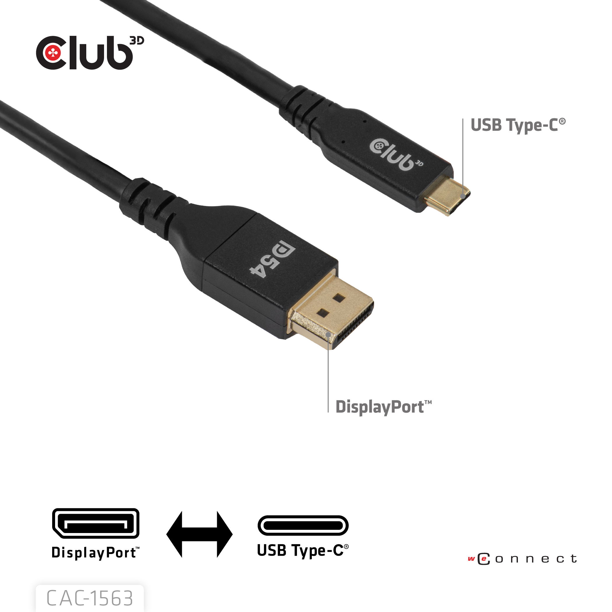 CLUB3D CAC-1563 video cable adapter 2 m DisplayPort