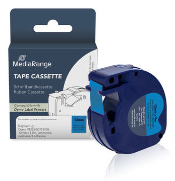 MediaRange MRDY91225 ruban d�tiquette Noir sur bleu
