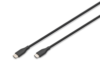 DIGITUS USB-C Silicone charging cable - 0.5m USB 2.0 60W black - Kabel - Digital/Daten