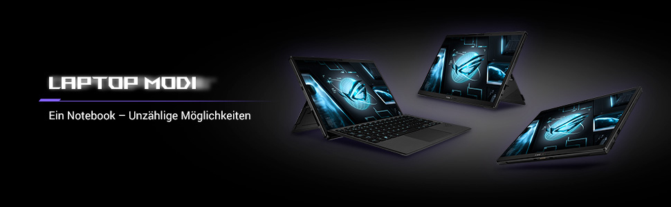 ASUS ROG Flow Z13 GZ302EA-RU118W AMD Ryzen Al Max 390 Ordinateur portable 34 cm (13.4) �cran tactile WQXGA 32 Go LPDDR5x-SDRAM 1 To SSD Wi-Fi 7 (802.11be) Windows 11 Home Allemand Noir