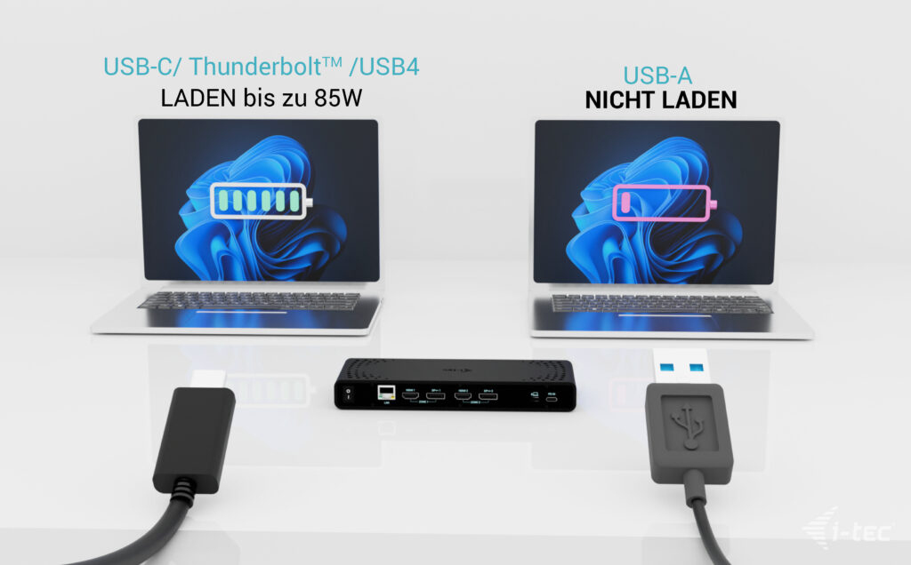 i-tec Universal Dual 4K Display Docking Station + Power Delivery 85W