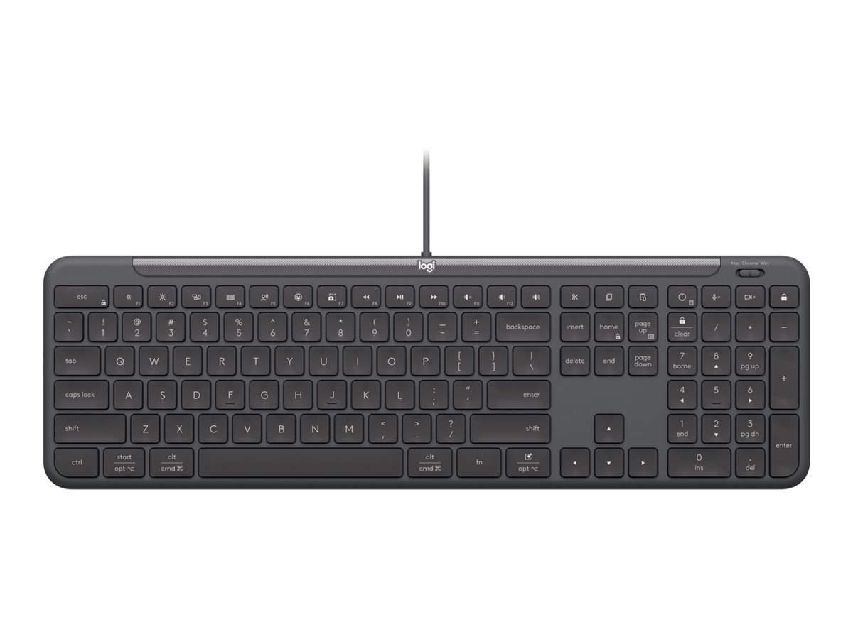 Logitech Signature Slim Wired K620 For Business teclado Universal USB QWERTY Suizo Grafito