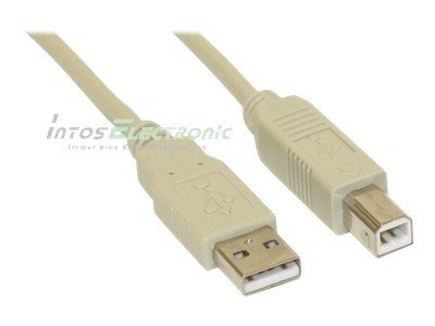 InLine 34555H c�ble USB 5 m USB A USB B Beige