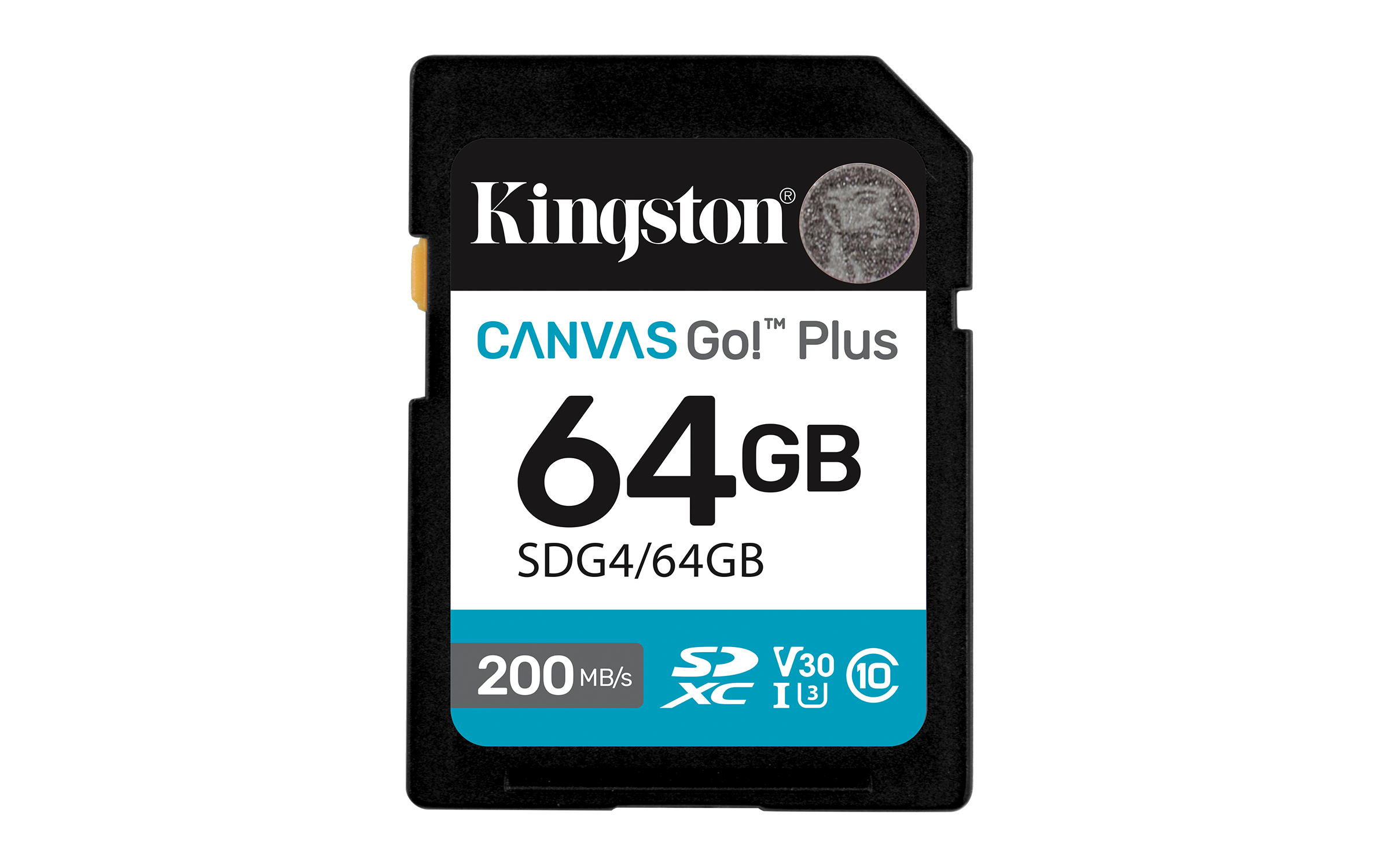 Kingston 64GB SDXC Canvas Go Plus Gen4 200MB/s C10 UHS-I U3 V30 - Secure Digital (SD)