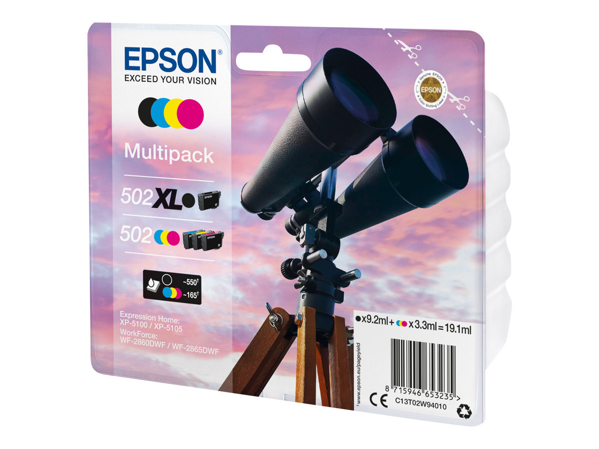 Epson 502 XL cartucho de tner 4 pieza(s) Compatible Negro, Cian, Magenta, Amarillo