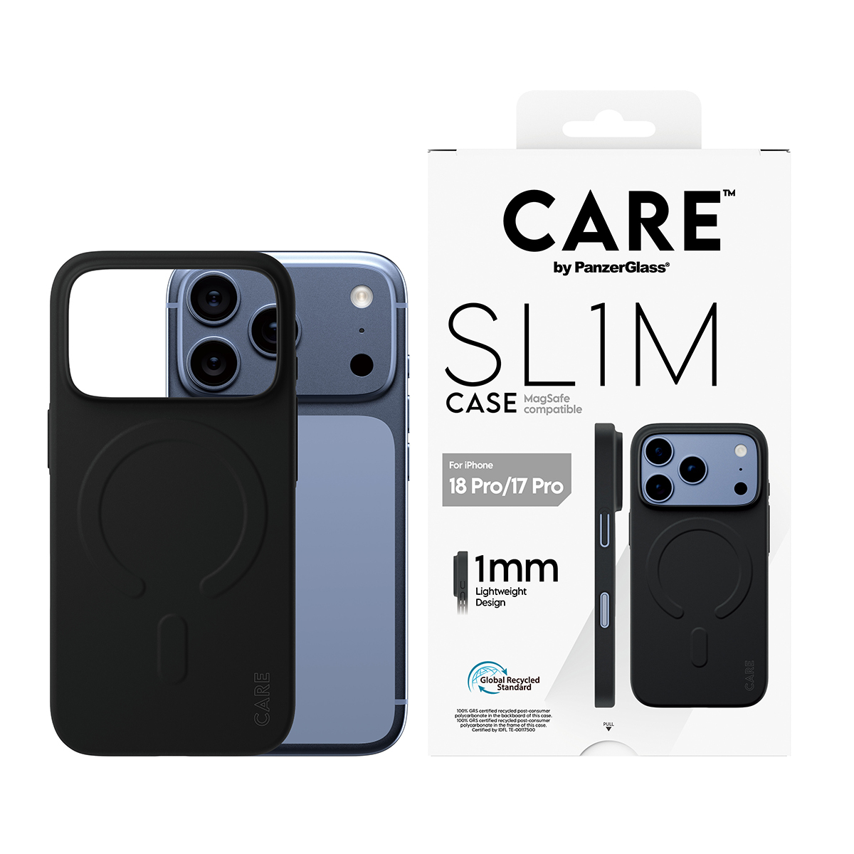 PanzerGlass CARE by � SL1M Case Black w. MagSafe iPhone 2026 Pro | 17 Pro coque de protection pour t�l�phones portables Housse Transparent