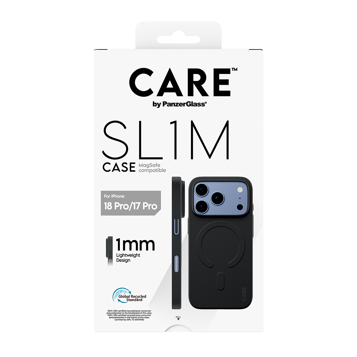PanzerGlass CARE by � SL1M Case Black w. MagSafe iPhone 2026 Pro | 17 Pro coque de protection pour t�l�phones portables Housse Transparent
