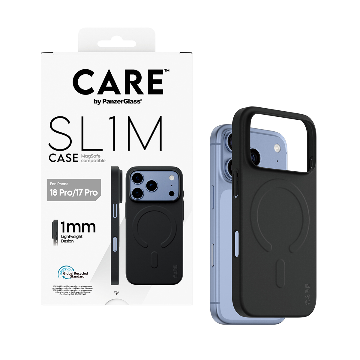 PanzerGlass CARE by � SL1M Case Black w. MagSafe iPhone 2026 Pro | 17 Pro coque de protection pour t�l�phones portables Housse Transparent