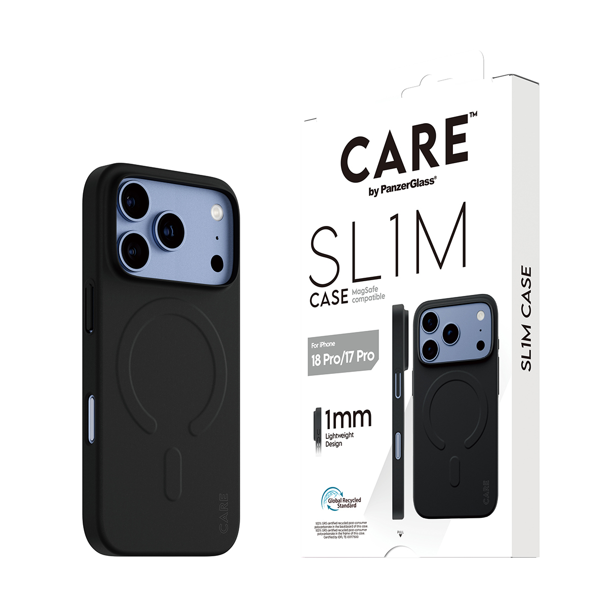 PanzerGlass CARE by � SL1M Case Black w. MagSafe iPhone 2026 Pro | 17 Pro coque de protection pour t�l�phones portables Housse Transparent