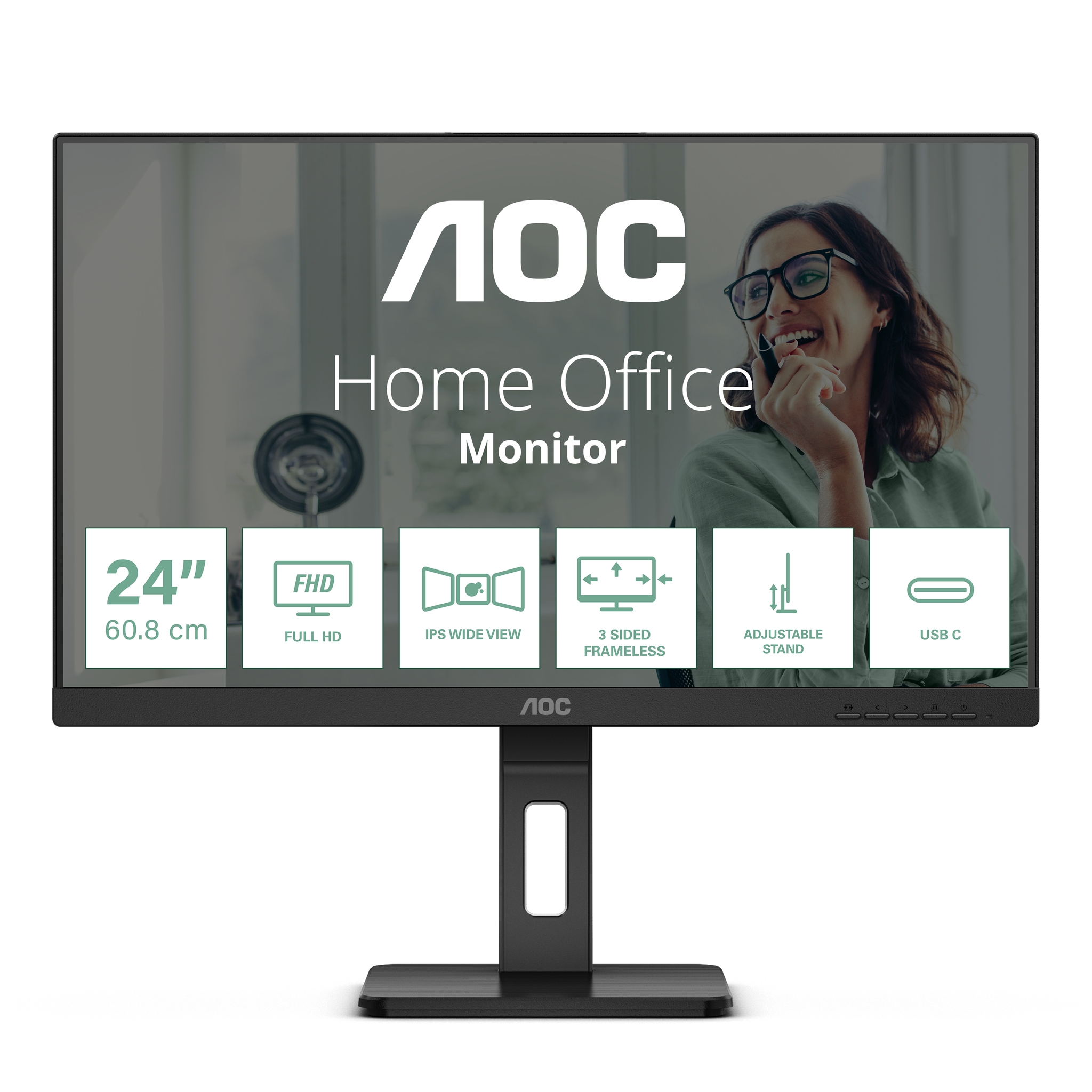 AOC 24P3CV LED display 60,5 cm (23.8) 1920 x 1080 Pixeles Full HD Negro