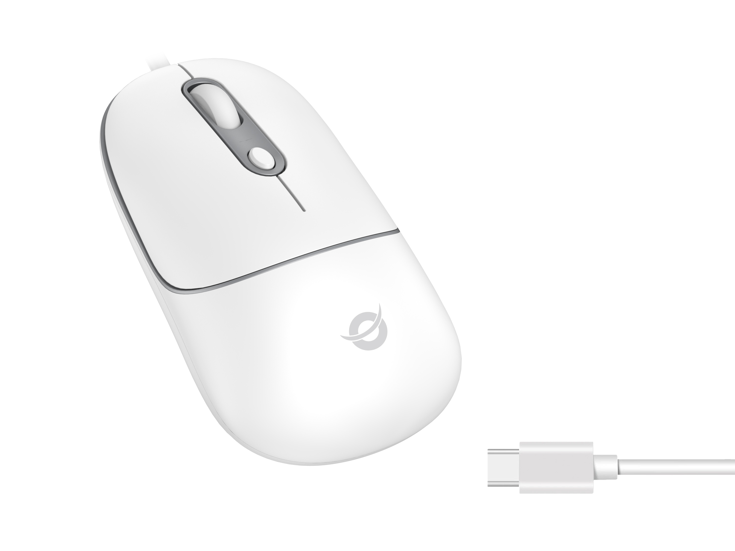 Conceptronic Optische Maus USB-C Silent+Scrollrad ws - Maus - 800 dpi