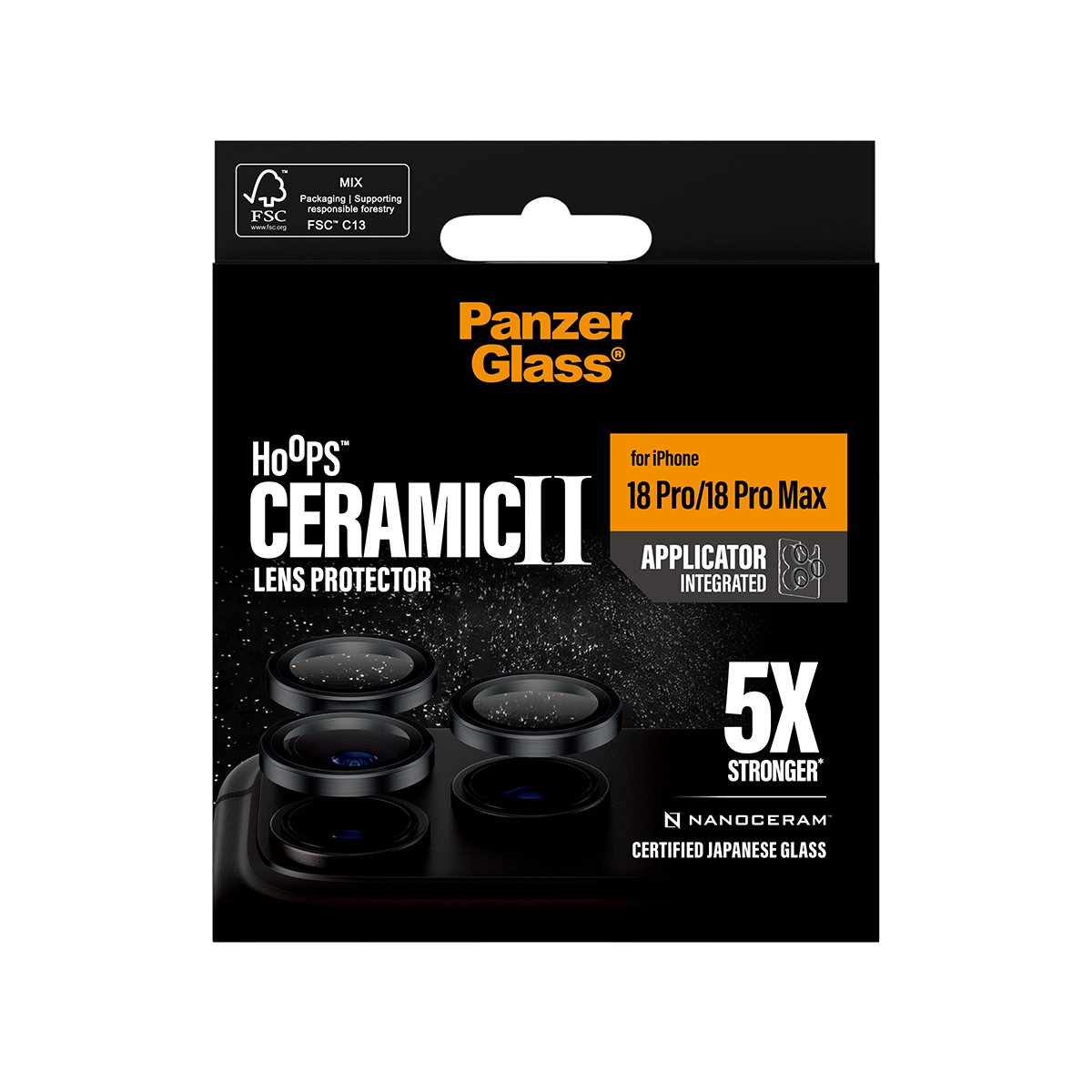 PanzerGlass � Hoops� Ceramic Camera Lens Protector iPhone 2026 Pro | 2026 Pro Max