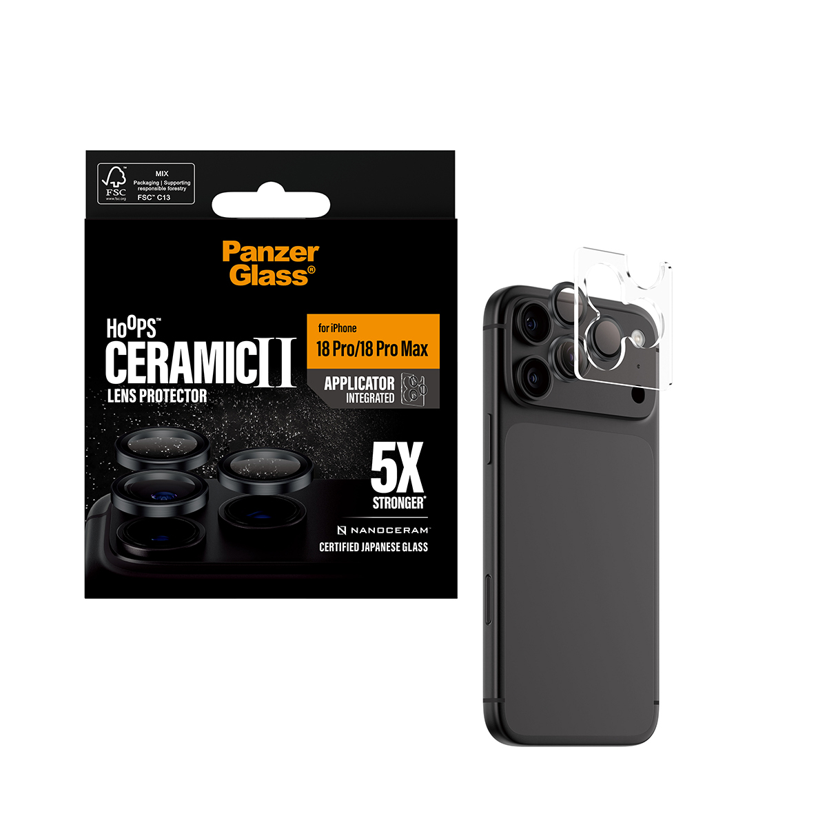 PanzerGlass � Hoops� Ceramic Camera Lens Protector iPhone 2026 Pro | 2026 Pro Max