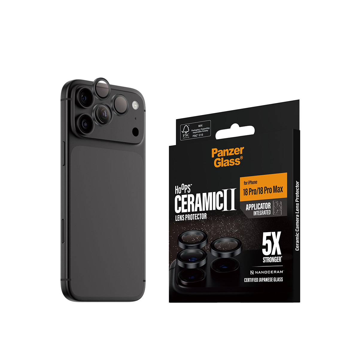 PanzerGlass � Hoops� Ceramic Camera Lens Protector iPhone 2026 Pro | 2026 Pro Max