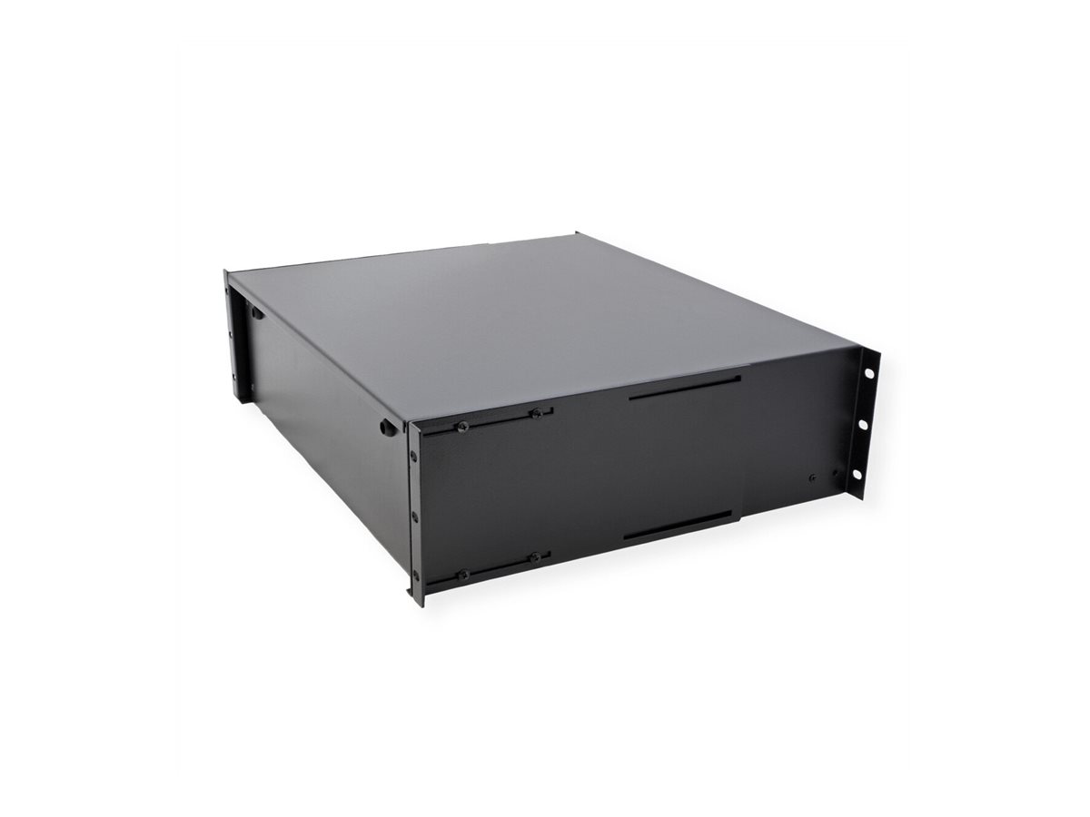 ROLINE Tastatur-Tablett - abschlie�bar, Tiefe 400 mm - RAL 9005, Jet Black - 3U - 48.3 cm (19)