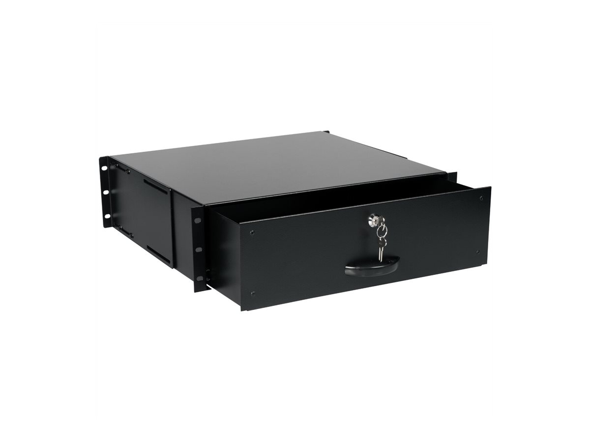 ROLINE Tastatur-Tablett - abschlie�bar, Tiefe 400 mm - RAL 9005, Jet Black - 3U - 48.3 cm (19)