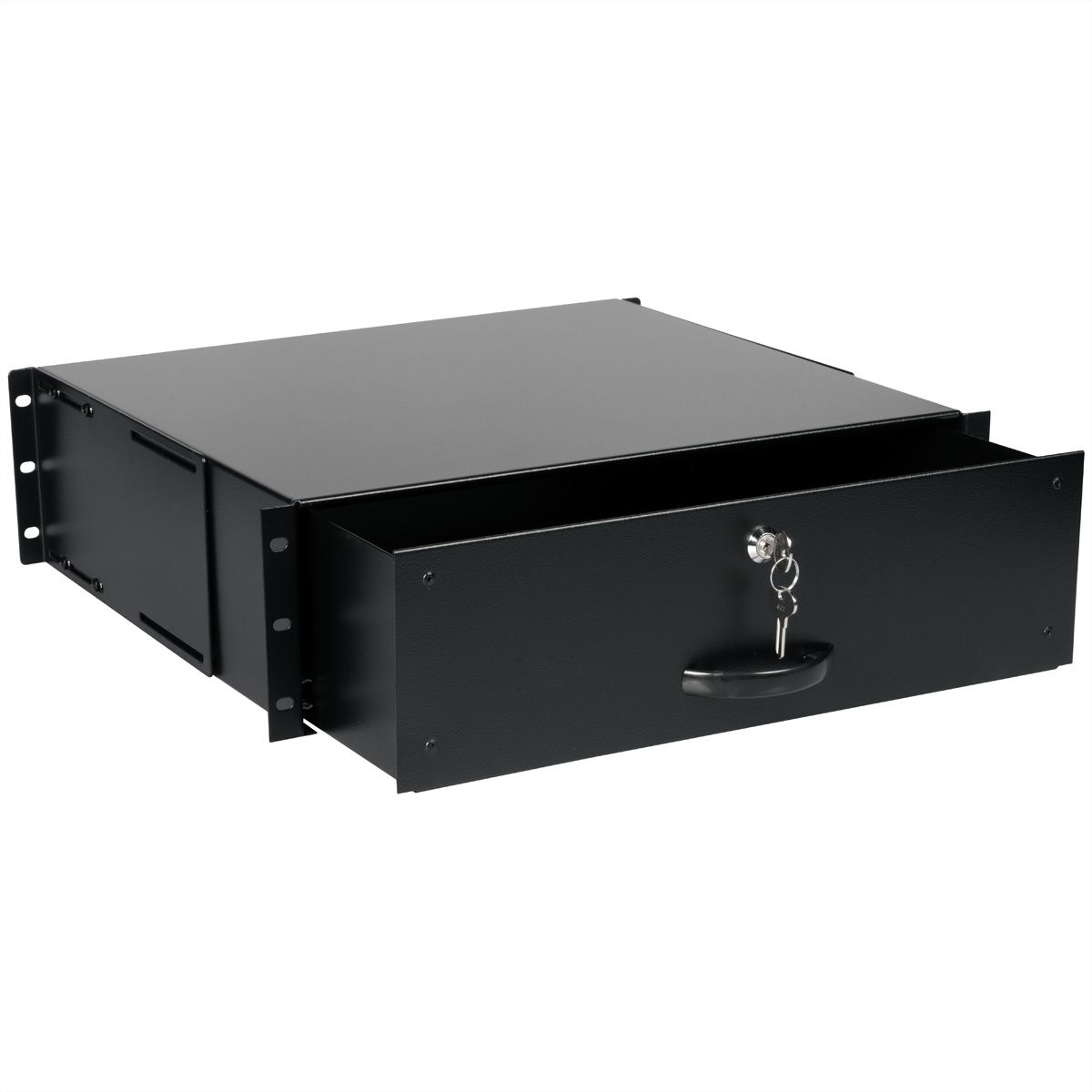 ROLINE Tastatur-Tablett - abschlie�bar, Tiefe 400 mm - RAL 9005, Jet Black - 3U - 48.3 cm (19)