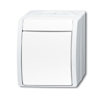 BUSCH JAEGER 2601/7 W-54 - 1P - Wei - 250 V - 10 A - 74 mm - 55 mm