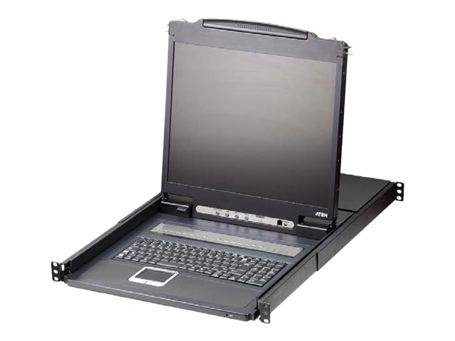 ATEN LCD KVM Switches CL1308N - KVM-Konsole mit KVM-Switch - 8 Anschlsse - PS/2, USB - US - 48.3 cm (19)