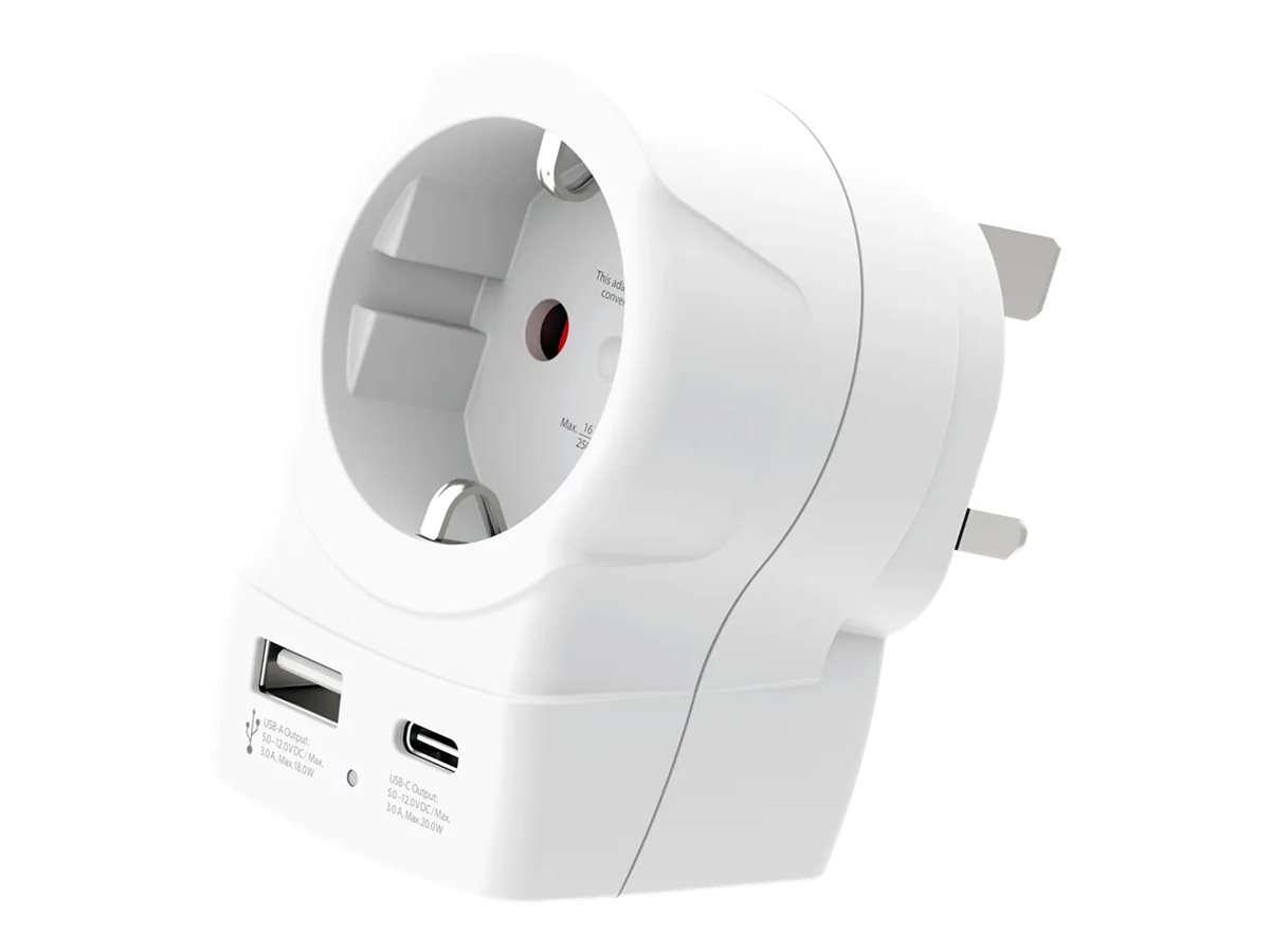SKROSS Europe to UK USB AC20PD - Adapter f�r Power Connector - Typ G (M)