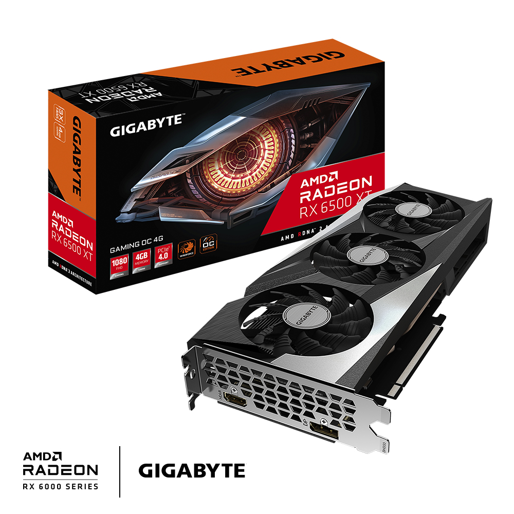 Gigabyte Radeon RX 6500 XT GAMING OC 4G AMD 4 GB GDDR6